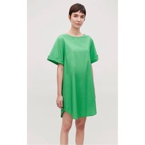COS Green Short Sleeve Dress - Size 4